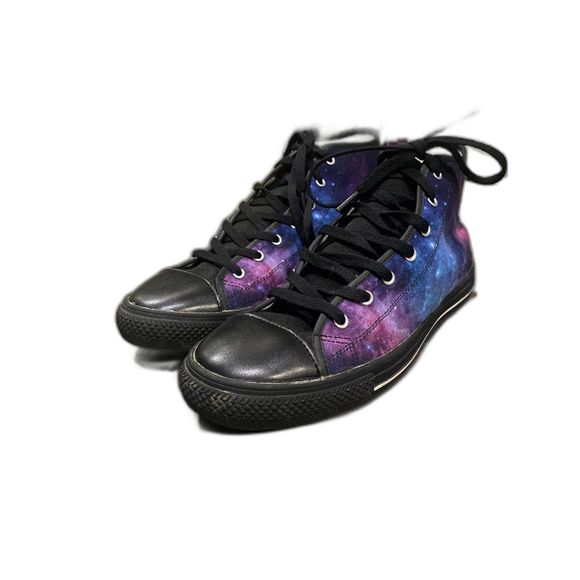 Woman's Galaxy Print High Top Shoes - Picture 1 of 5